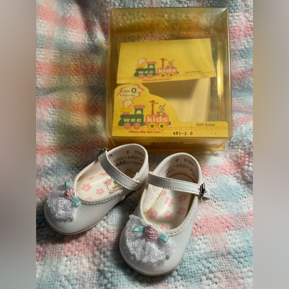 Vintage Wee Kids Baby Shoes Size 0 - Picture 10 of 13